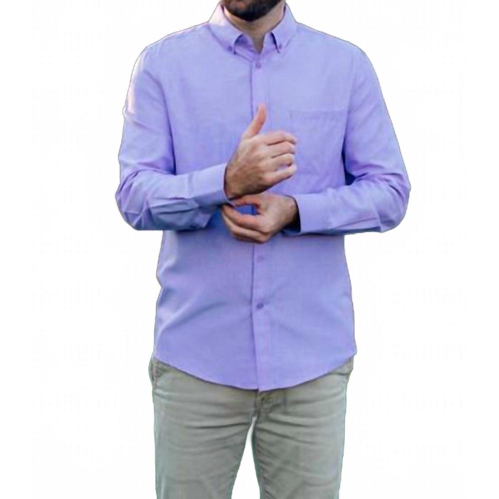 NEW WEIV classic long sleeve button down shirt in light purple